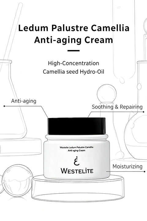 Westelite Anti-aging Cream with Ledum Palustre and Camellia Japonica Oil, 1.7 Oz