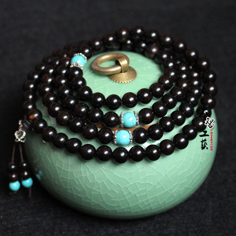 Ebony 108 rosary beads with beads m3331297