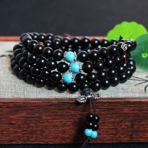 Ebony 108 rosary beads with beads m3331297