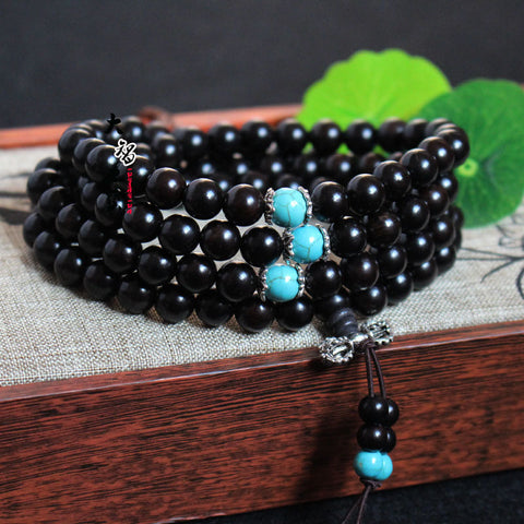 Ebony 108 rosary beads with beads m3331297