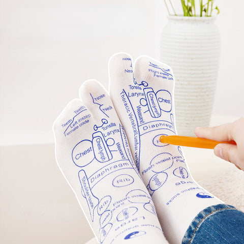 Foot Massage Acupoint Socks Foot Therapy Health Care Hundred Acupoints Socks Foot Massage Meridian Point Point Illustration Socks m3331174