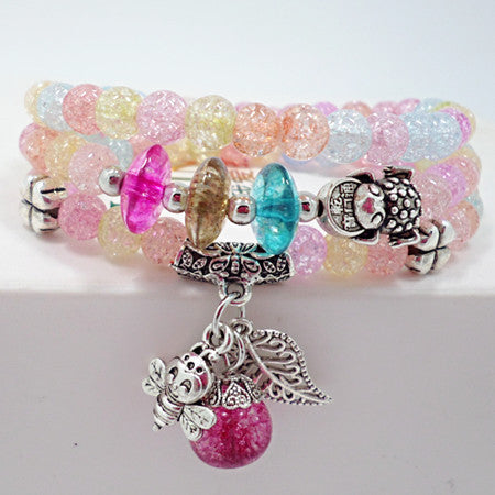 Natural stone crystal bracelet female Wangfu stone agate garnet m3331298