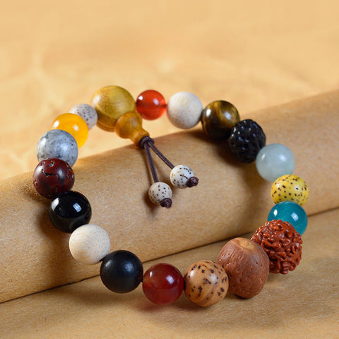 Eighteen-seed bracelet Duobao Bodhi red stone providence eighteen-son Buddha beads m3331279