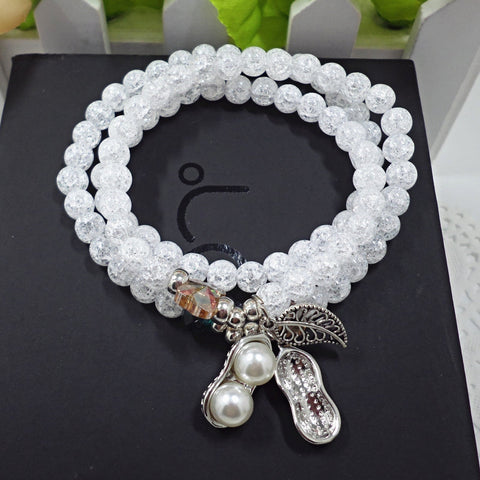 Natural stone crystal bracelet female Wangfu stone agate garnet m3331298