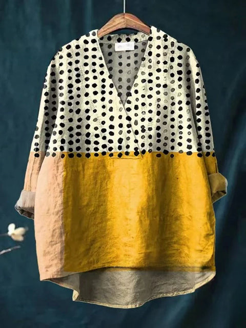 Loose printing crew neck casual large size women's T-shirt m301276