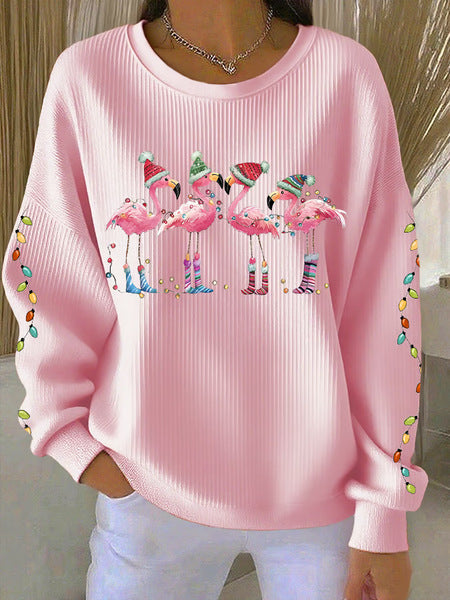 Loose outer wear lazy wind snowflake Christmas tree mix and match casual commuter sweater m302121