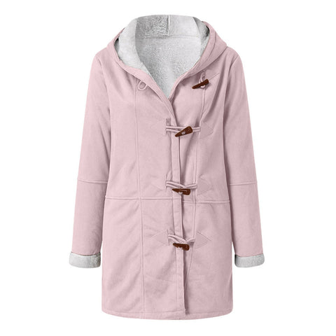 plush collar pocket women's coat m300603