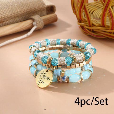 New Bohemian Bracelet Creative Tassel Multi-layer Beaded Bracelet m3331286