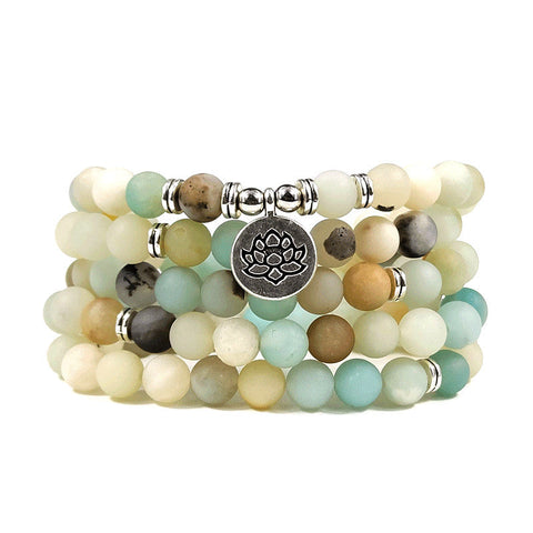 8Mm new Amazon bracelet 108 Buddha beads lotus multi-circle bracelet tree of life pendant item sweater chain m3331309