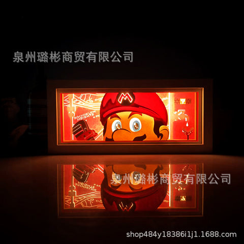 ONE PIECE Dragon Ball Hokage Paper Carving Lamp Photo Frame