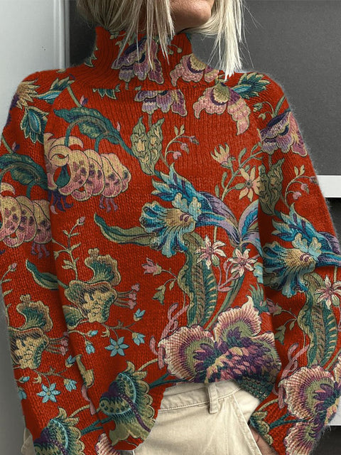 Christmas abstract print casual cape jacket cardigan sweater m302114