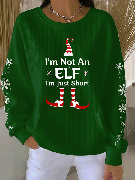 Loose outer wear lazy wind snowflake Christmas tree mix and match casual commuter sweater m302121