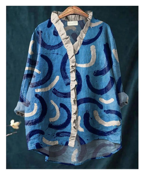 Women's new loose printing crew neck casual large size women's T-shirt m301365