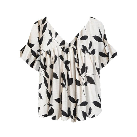 Spring explosion crew neck floral 3D printing short sleeve m301539