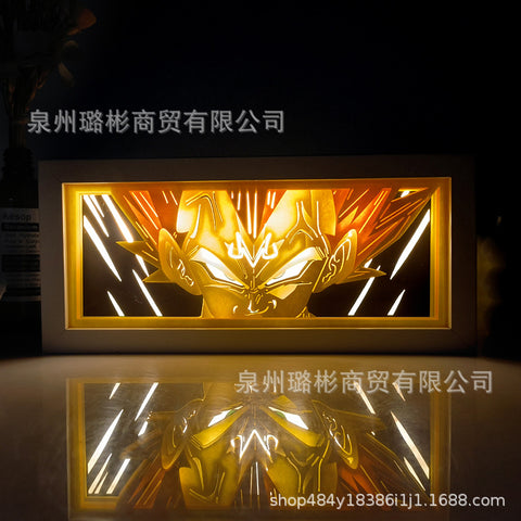 ONE PIECE Dragon Ball Hokage Paper Carving Lamp Photo Frame