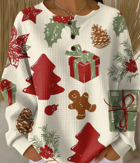 New retro 3D digital printing three-button stand-up collar Polo sweater m302116