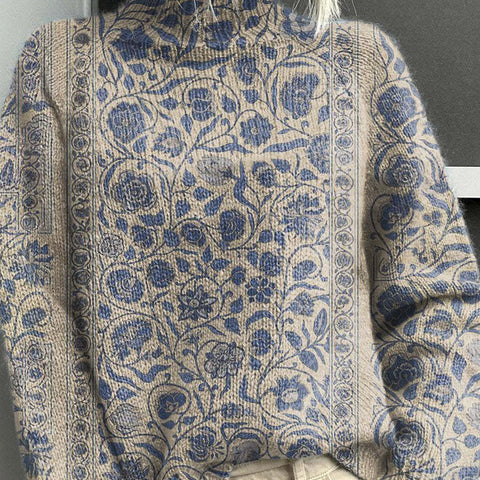 Christmas abstract print casual cape jacket cardigan sweater m302114