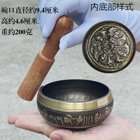 Nepalese handmade copper chime vajra pestle Buddha sound bowl meditation bowl m3331263