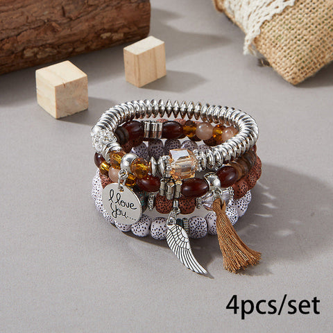 New Bohemian Bracelet Creative Tassel Multi-layer Beaded Bracelet m3331286