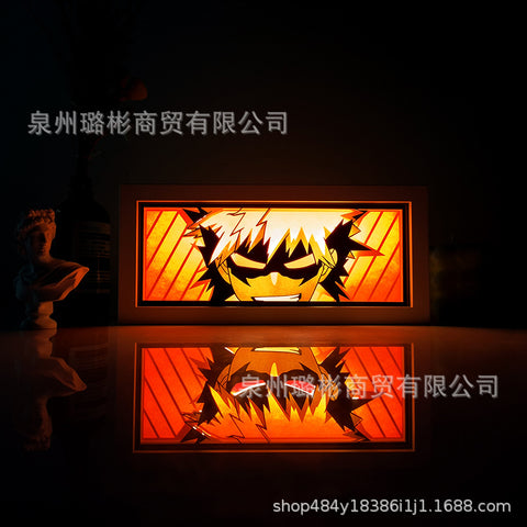 ONE PIECE Dragon Ball Hokage Paper Carving Lamp Photo Frame