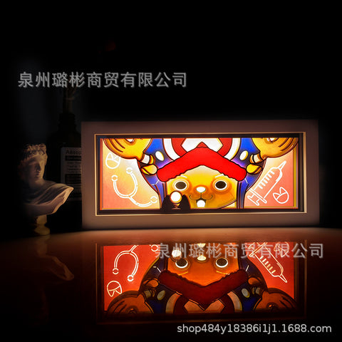 ONE PIECE Dragon Ball Hokage Paper Carving Lamp Photo Frame