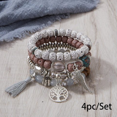New Bohemian Bracelet Creative Tassel Multi-layer Beaded Bracelet m3331286