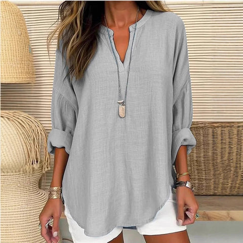 Floral simple casual temperament T-shirt long sleeve m301361-1