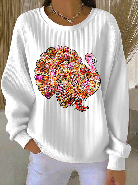Loose outer wear lazy wind snowflake Christmas tree mix and match casual commuter sweater m302121