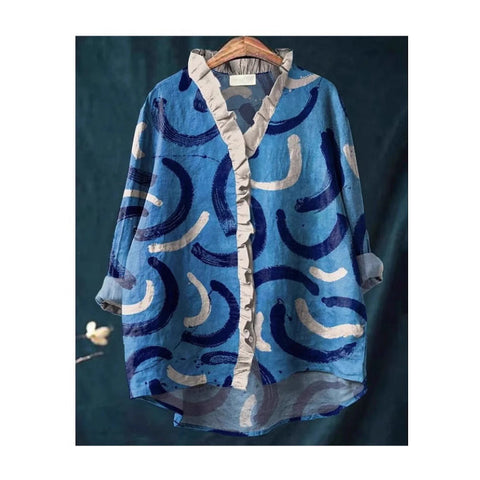 Women's new loose printing crew neck casual large size women's T-shirt m301365