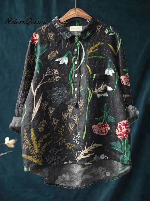 Loose printing crew neck casual large size women's T-shirt m301279