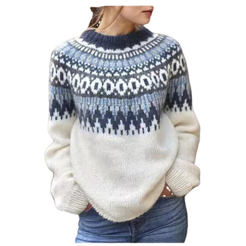 Sweater acrylic thick needle thickened jacquard sweater m300563