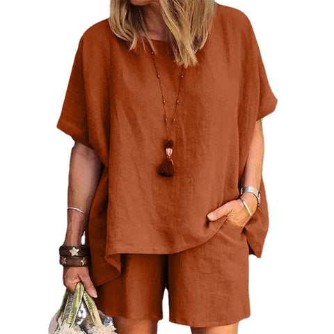 New suit fashion temperament loose short-sleeved shorts two-piece set m301179