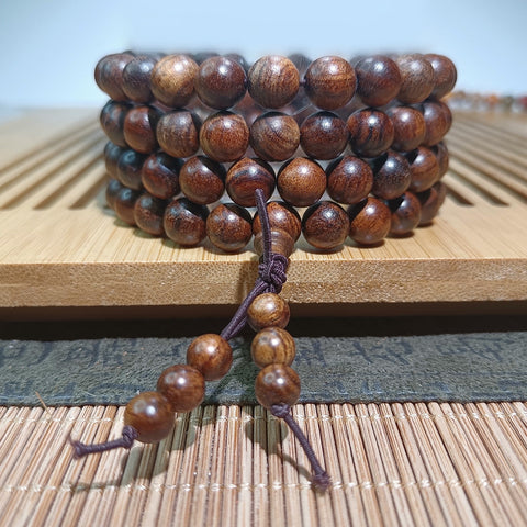 Guofeng 108 bracelets, sandalwood bead bracelets, various handheld Chinese knot rosary beads m3331293