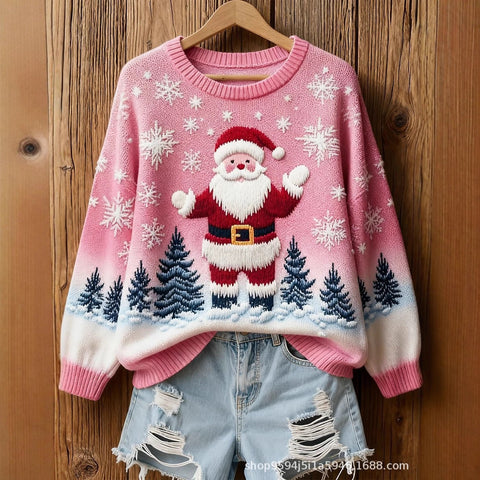Autumn and winter top women's crew neck sweater m302181