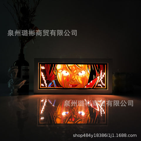 ONE PIECE Dragon Ball Hokage Paper Carving Lamp Photo Frame