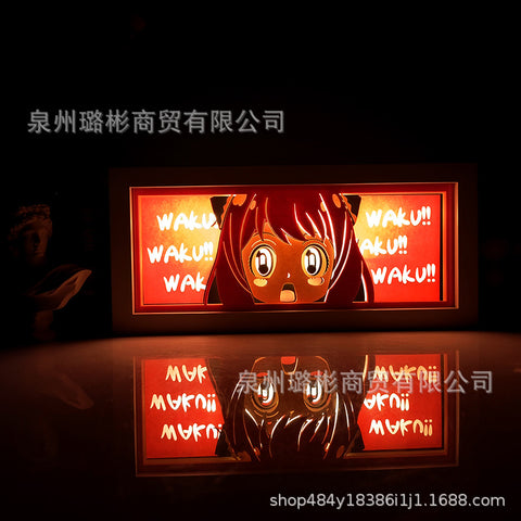 ONE PIECE Dragon Ball Hokage Paper Carving Lamp Photo Frame