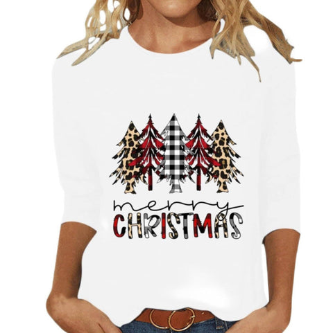 Crew neck print solid color T-shirt m300770