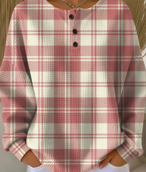 New retro 3D digital printing three-button stand-up collar Polo sweater m302116