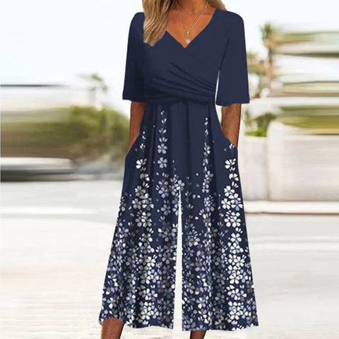 Women's suspender long dress 3D digital printing temperament onesie m301258