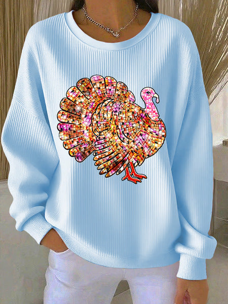 Loose outer wear lazy wind snowflake Christmas tree mix and match casual commuter sweater m302121