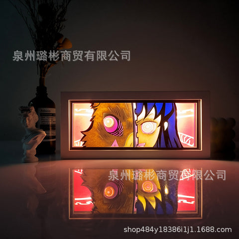 ONE PIECE Dragon Ball Hokage Paper Carving Lamp Photo Frame