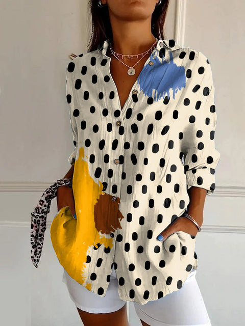 Summer trend long-sleeved shirt flower pattern printing 3D shirt m301226