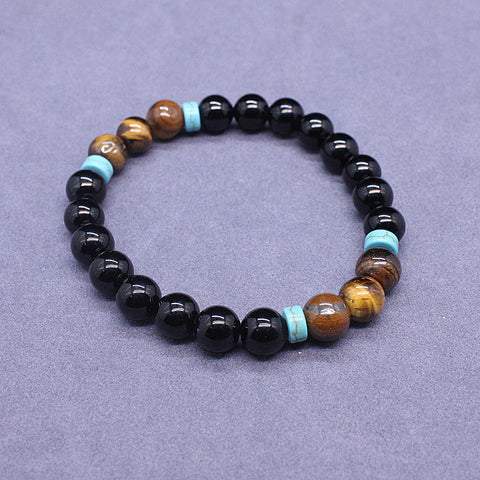 108 rosary beads natural agate tiger's eye stone fringed sweater chain m3331292