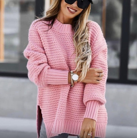Autumn and winter loose lazy wind long-sleeved pullover knitted sweater m300632
