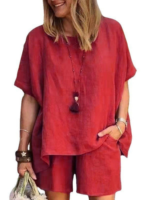 New suit fashion temperament loose short-sleeved shorts two-piece set m301179