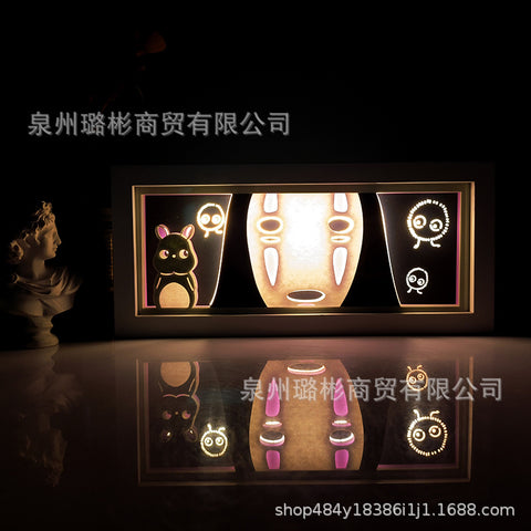 ONE PIECE Dragon Ball Hokage Paper Carving Lamp Photo Frame