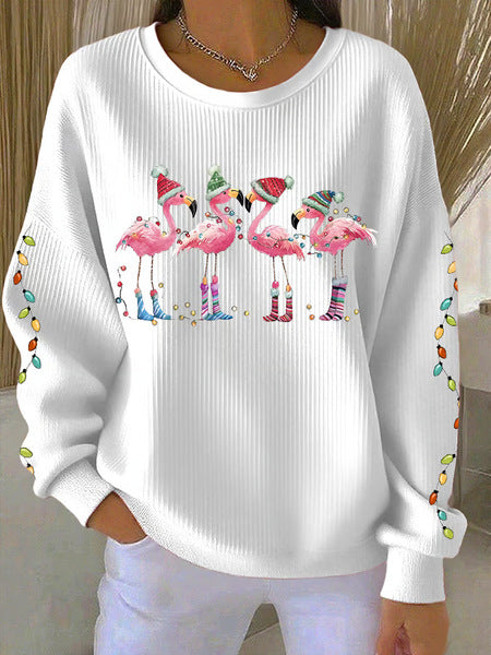 Loose outer wear lazy wind snowflake Christmas tree mix and match casual commuter sweater m302121