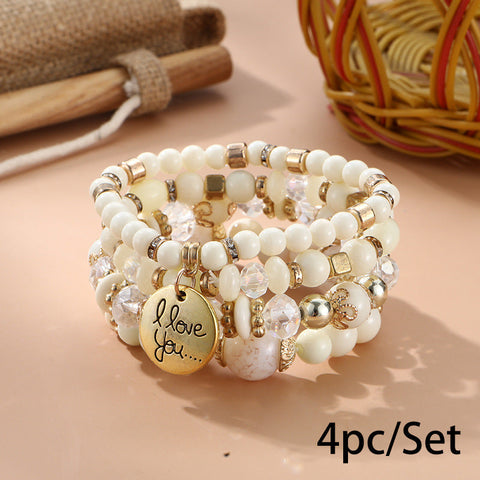 New Bohemian Bracelet Creative Tassel Multi-layer Beaded Bracelet m3331286
