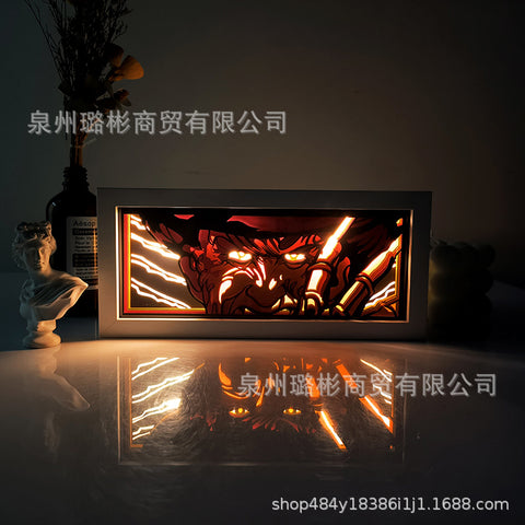 ONE PIECE Dragon Ball Hokage Paper Carving Lamp Photo Frame
