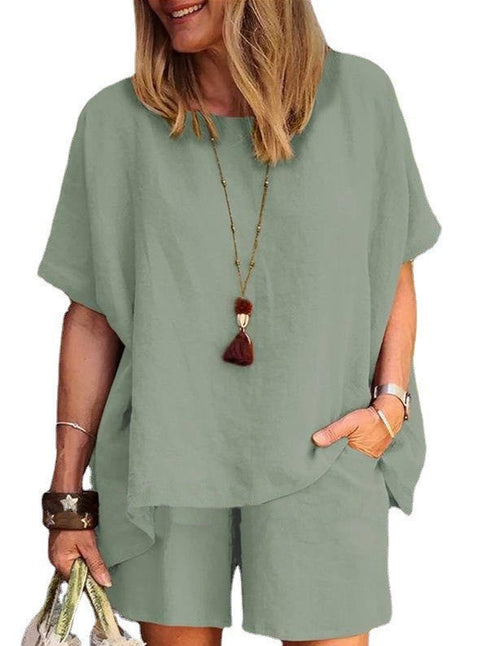 New suit fashion temperament loose short-sleeved shorts two-piece set m301179